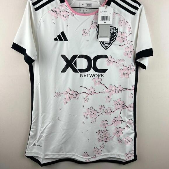 adidas Other - DC United 23/24 White Away Jersey Cherry Blossom Adidas Soccer Womens Size M